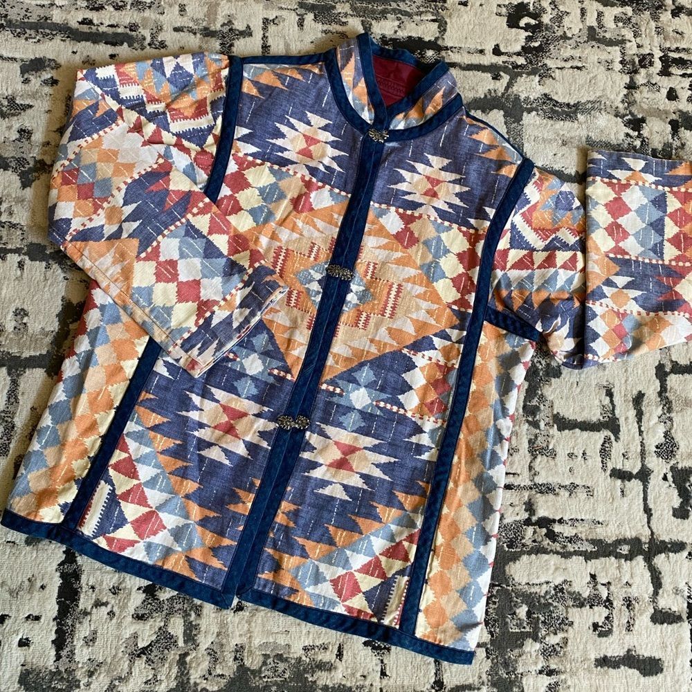 Aztec Print Jacket Womens Large